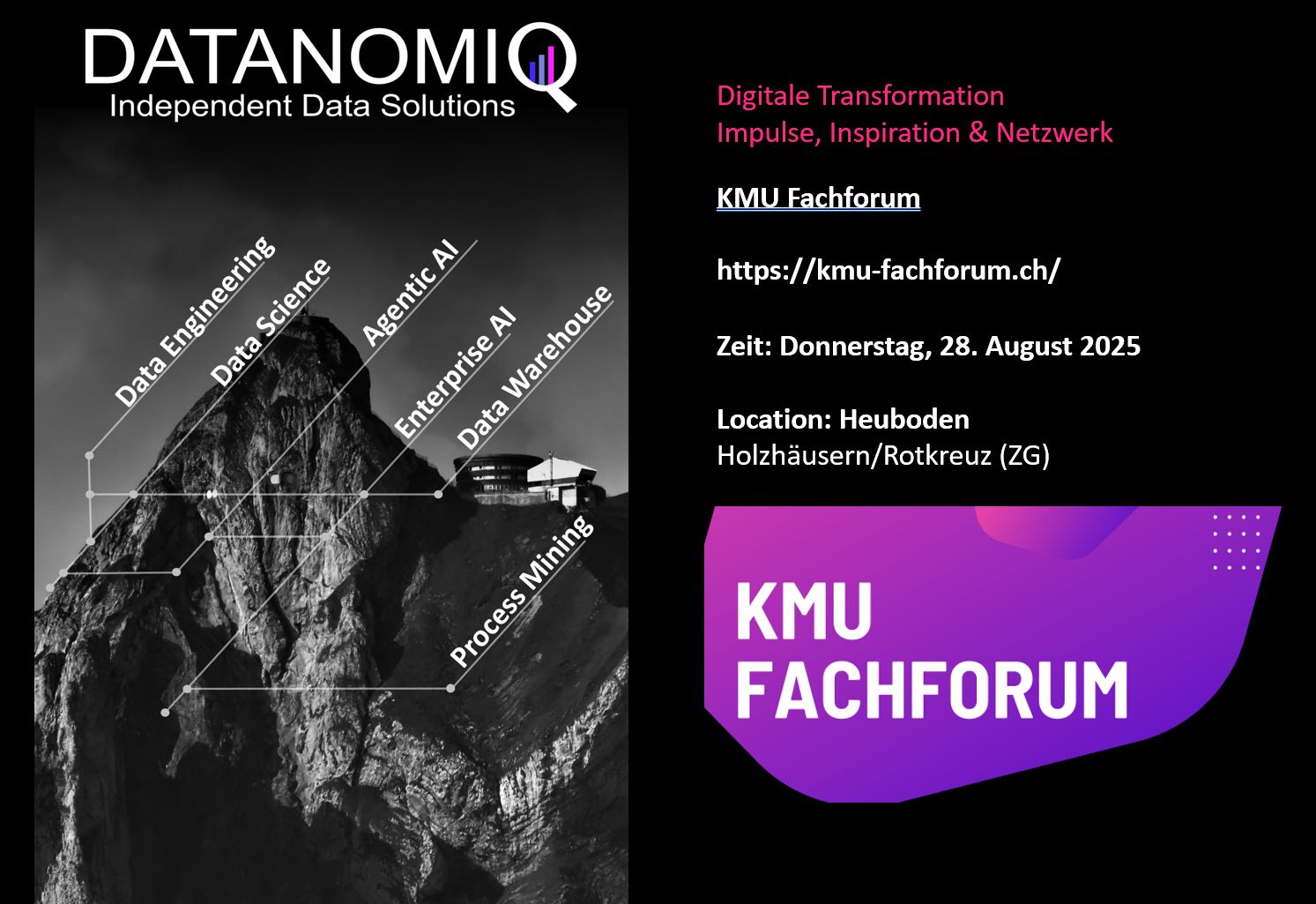 Mehr über den Artikel erfahren DATANOMIQ ist Sponsor des KMU Fachforums